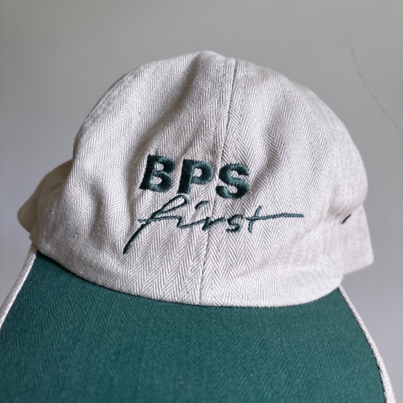 vintage 2 tons BPS FIRST dad hat strapback green beige - Picture 2 of 7